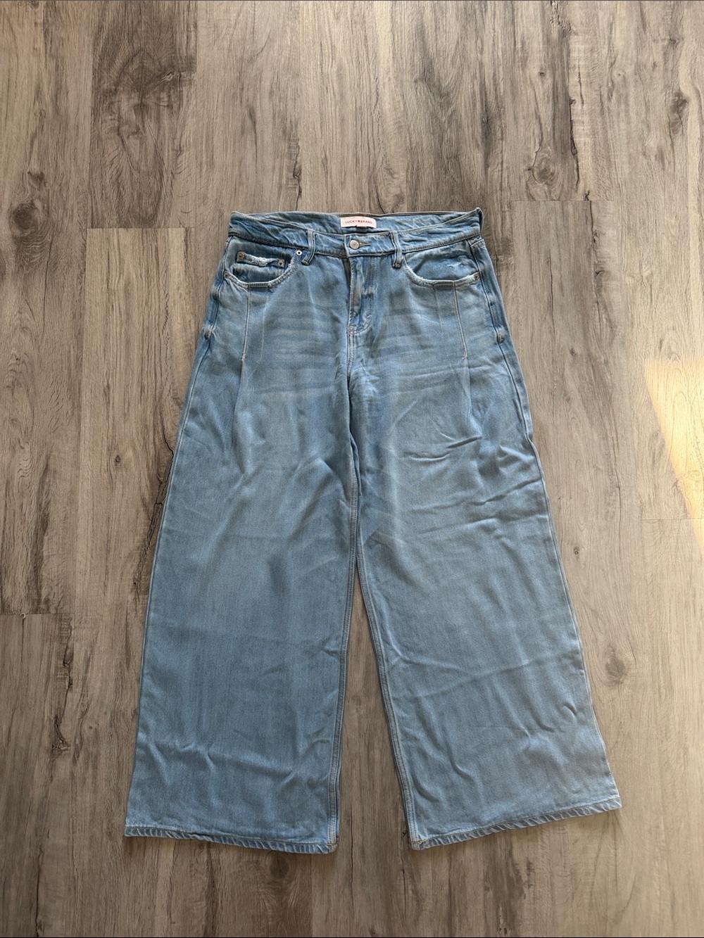 Lucky Brand Light Wash Palazzo Wide Leg Jeans